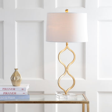 Levi 31.5" Metal/Crystal LED Table Lamp - JONATHAN Y
